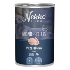 NEKKO Mono Adult Przepiórka 400g (puszka)