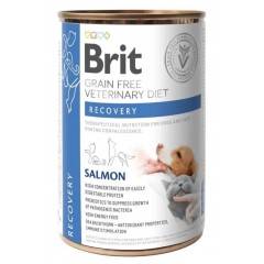 BRIT Grain Free Veterinary Diets Dog and Cat Can Recovery Salmon 400g (puszka)