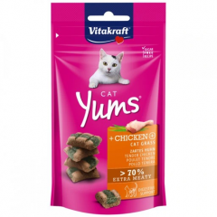 VITAKRAFT Cat Yums Kurczak z kocią trawą 40g