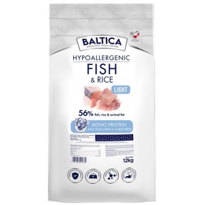 BALTICA NUTRACEUTIC Hypoallergenic Fish and Rice Light dla psów ras dużych 12 kg