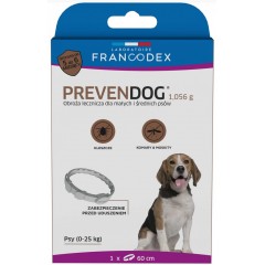 FRANCODEX Obroża biobójcza Prevendog 60 cm dla małych i średnich psów do 25 kg - 1 szt.