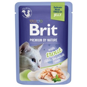 BRIT Premium Trout Fillets Adult - Filety z pstrąga w galaretce dla kota 85g