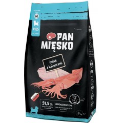 PAN MIĘSKO SZCZENIAK Indyk z kalmarami 9kg - rozmiar chrupek M PROMO Uszkodzenie