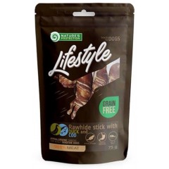 NATURES PROTECTION Lifestyle Snacks Rawhide Stick with Duck and Cod 75g