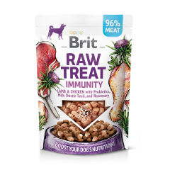 BRIT Raw Treat Immunity Lamb and Chicken with Probiotics, Milk Thistle Seed and Rosemary 40g PROMO Krótki termin