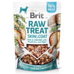 BRIT Raw Treat Skin and Coat Fish and Chicken with Probiotics and Algae 40g