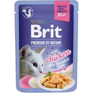 BRIT PREMIUM CAT Chicken Jelly Fillets Adult - kurczak w galaretce 85g