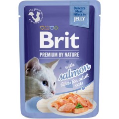 BRIT PREMIUM CAT Salmon Jelly Fillets Adult - łosoś w galaretce 85g