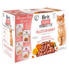 BRIT CARE CAT Fillets in Gravy Flavour Box saszetki w sosie (12x 85g)