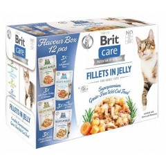 BRIT CARE CAT Fillets in Jelly Flavour Box saszetki z galaretką (12x 85g)