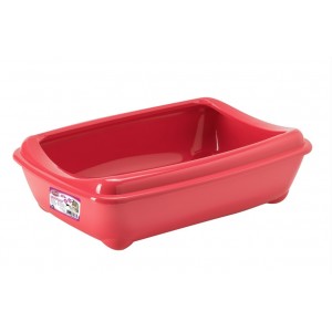 PET NOVA Cat Life Kitty Tray Kuweta otwarta z ramką - różowa M