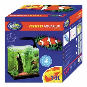 AQUA NOVA Akwarium NANO 10L LED filtr i oświetlenie Czarny