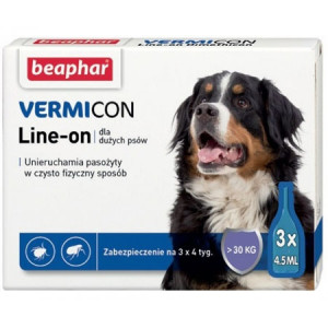 BEAPHAR Vermicon Line-On Dog - 3 pipety kropli przeciwpchłowych