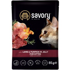 SAVORY Cat Kitten Lamb and Pumpkin 85g (saszetka)