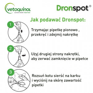 VETOQUINOL Dronspot 96 mg / 24 mg dla dużych kotów o wadze 5 do 8 kg (2 pipety)