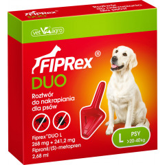 FIPREX DUO Krople L (20 - 40 kg) (1 pipeta x 2,68 ml)