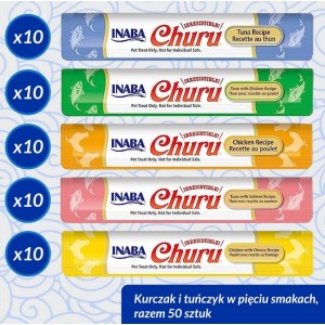 INABA CAT CHURU Varieties Tuna & Chicken 50x14g (700g)