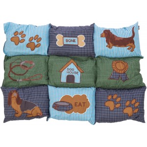TRIXIE Koc / Legowisko Patchwork - niebieski/zielony