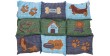 TRIXIE Koc / Legowisko Patchwork - niebieski/zielony