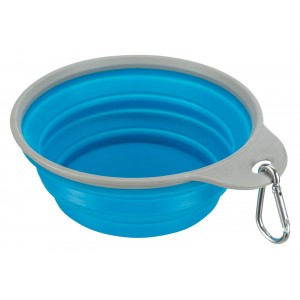 TRIXIE Silikonowa miska podróżna z obręczą (0,5 L / śr. 14 cm)