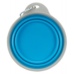TRIXIE Silikonowa miska podróżna z obręczą (0,5 L / śr. 14 cm)