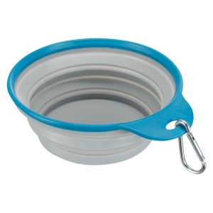 TRIXIE Silikonowa miska podróżna z obręczą (0,5 L / śr. 14 cm)