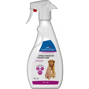 FRANCODEX Spray z dimetykonem dla psa i kota przeciw pasożytom 500 ml