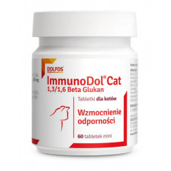 DOLFOS Immunodol Cat - stymulator układu odpornościowego 60 tabletek PROMO Krótki termin