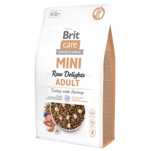 BRIT CARE Mini Grain Free Dog Raw Delights Turkey with Shrimp
