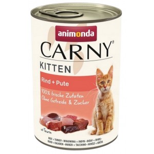 ANIMONDA Carny Kitten - Wołowina z sercami indyka 400g