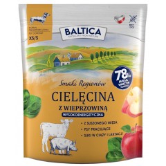 BALTICA SMAKI REGIONÓW Cielęcina z wieprzowiną dla małych psów XS/S