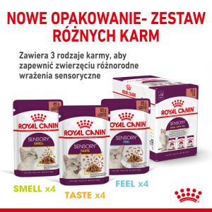 ROYAL CANIN Sensory Taste karma mokra - kawałki w sosie dla kotów dorosłych - pobudzająca wrażenia smakowe