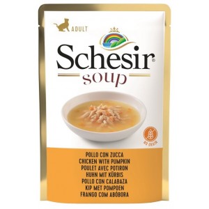 SCHESIR Cat Zupa z kurczakiem i dynią 85g (saszetka)