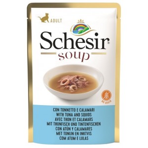 SCHESIR Cat Zupa z tuńczykiem i kalmarami 85g (saszetka)