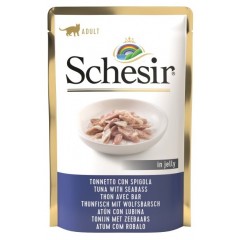 SCHESIR Cat Tuńczyk z okoniem w galaretce 85g (saszetka)