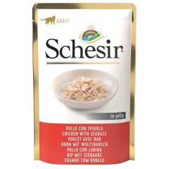 SCHESIR Cat Cienkie paseczki kurczaka w sosie 85g (saszetka)