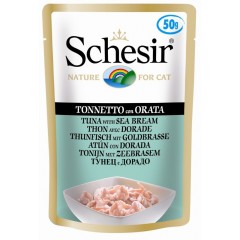 SCHESIR Cat Tuńczyk z doradą w galaretce 50g (saszetka)