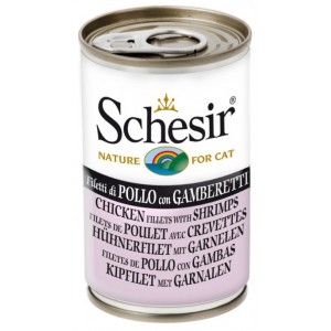 SCHESIR Cat Kurczak z krewetkami w galaretce 140g (puszka)