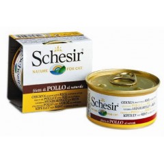 SCHESIR Cat Filety z kurczaka w sosie własnym z ryżem 85g (puszka)