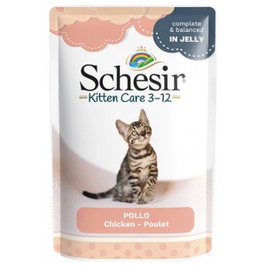 SCHESIR Kitten Filety z kurczaka w galaretce 85g (saszetka)