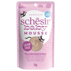 SCHESIR Cat Mus kurczak z wątróbką 70g (saszetka)