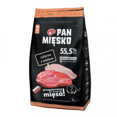 PAN MIĘSKO Cielęcina z indykiem - rozmiar chrupek: M (średni)