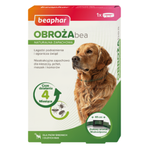 BEAPHAR Obroża BEA naturalna zapachowa M/L - obroża ochronna