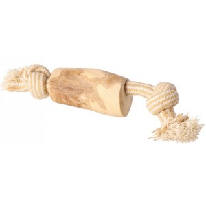 DINGO Gryzak z drewna kawowego na sznurze DAW WĘZŁY 22 cm