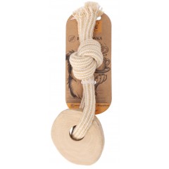DINGO Gryzak z drewna kawowego na sznurze RING 15 cm