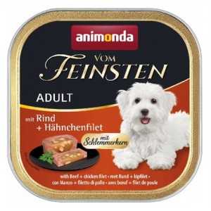 ANIMONDA Dog Vom Feinsten Dla Smakoszy Wołowina z Filetem z Kurczaka 150g