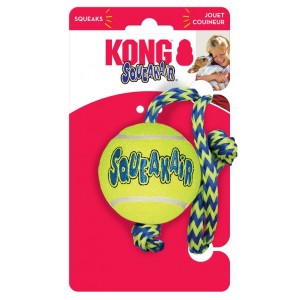 KONG SqueakAir Ball with rope M