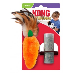 KONG Cat Refillables Carrot - pluszowa marchewka z piórkami