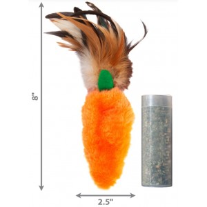 KONG Cat Refillables Carrot - pluszowa marchewka z piórkami