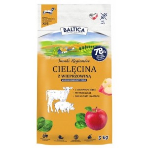 BALTICA SMAKI REGIONÓW Cielęcina z wieprzowiną dla małych psów XS/S